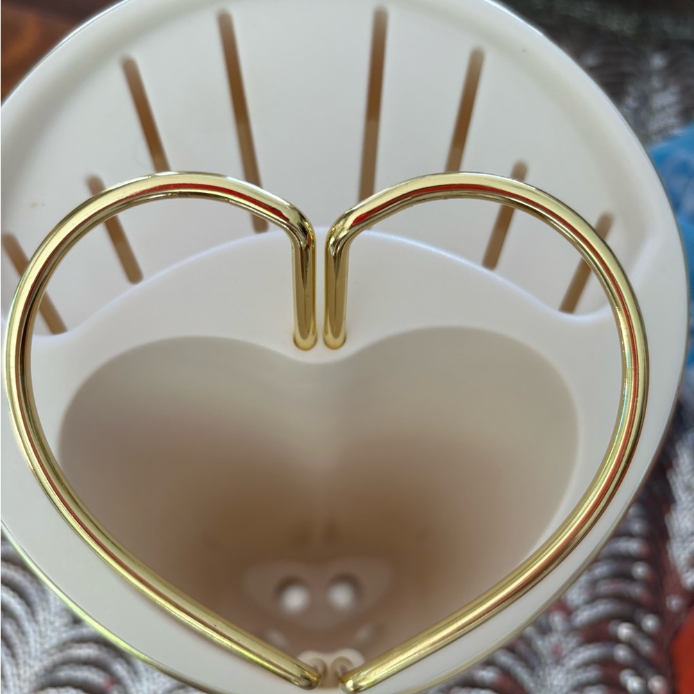 Paris Hilton gold and white utensil holder - Picture 5 of 9